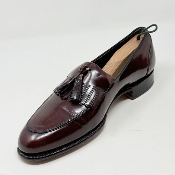 Johnston & Murphy Aristocrat Loafers Mens 10 C / A Burgundy Leather Tassels USA main image 7